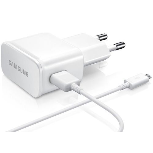 Xx Chargeur Samsung Galaxy Tab 3 10.1 P5200 Charge Rapide Afc 2a Blanc + Cable 1,5 M Usb-Micro Usb