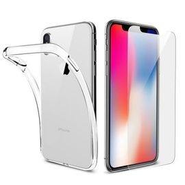 Coque Silicone Transparente + Verre Trempé Pour Iphone Xr Couleur :