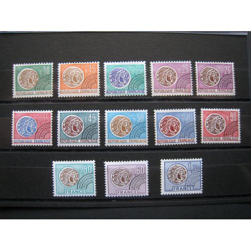 Lot De 13 Timbres Postes Différents Préoblitérés France Neufs** - Type Monnaie Gauloise - 1964/71