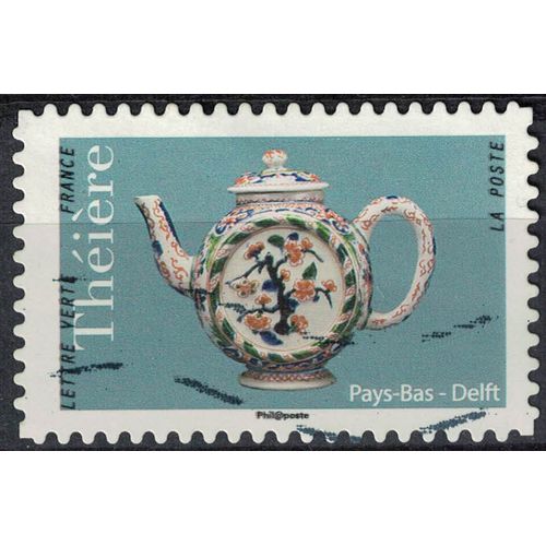 France 2018 Oblitéré Used Théière Des Pays Bas Delft Y&t 1621