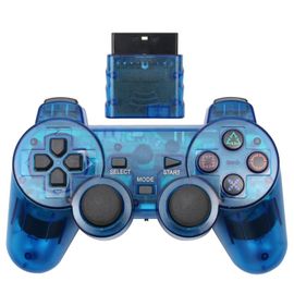 2.4g Contrôleur Sans Fil Gamepad Double Vibration, Joystick Gamepad Pour Sony Playstation 2 - Pc - Bleu