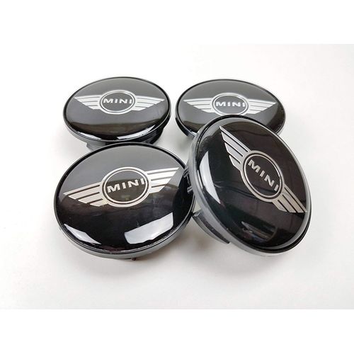 Lot De 4 Caches De Moyeu De Roue Logo «Mini» Noir 54 Mm