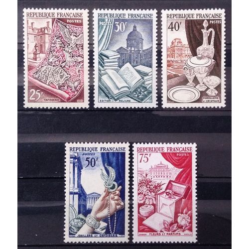 Série Productions De Luxe - Métiers D'art 1954 Complète - N° 970 971 972 973 974 Neufs** Luxe (= Sans Trace De Charnière) - Cote 45,00 - France Année 1954 - N25348