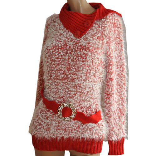 Pull Femme Rouge T 38 40 Marque New Tilt Tbe