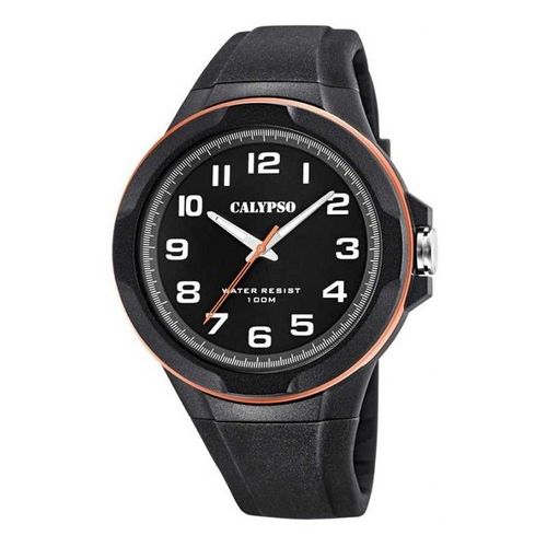 Calypso Sweet Time Montre Homme Cadran Noir Bracelet Silicone Noir-K5781/6