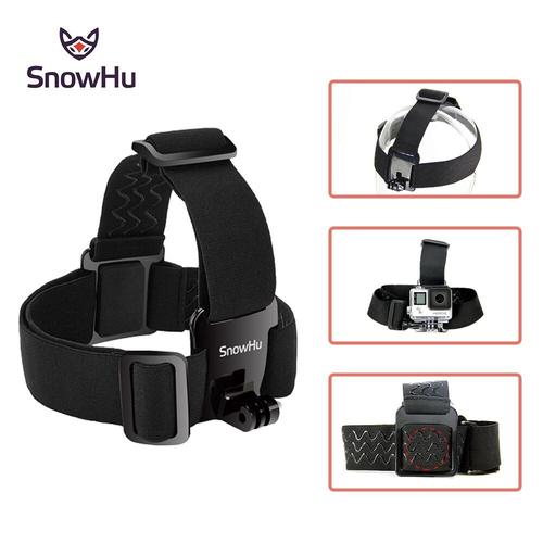 SnowHu sangle de tête de harnais élastique pour GoPro Hero 7 6 5 4 3 pour SJCAM pour SJ4000 pour Eken h9 support de caméra GP23