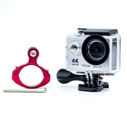 Alliage d'aluminium vélo vélo guidon support de montage vélo torche Clip pince pour Gopro 5 4 3 xiaomi yi sjcam Action Sport caméra