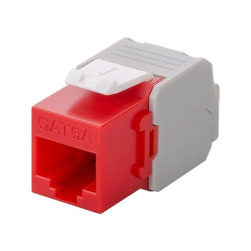 Goobay 90689 Cat 6 A Keystone RJ45/Femelle UTP Rouge/Blanc