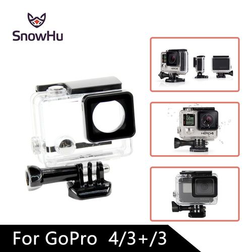 SnowHu pour accessoires Gopro 30 M boîtier étanche support pour Go Pro Hero 4 3 + caméra d'action GP248