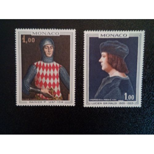 Timbre Monaco Yt 734 - 735 Séries: Tableaux Du Palais Royal 1967 ( 71012 )