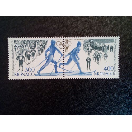 Timbre Monaco Yt 1770-1772 Ski De Fond; Statue D'emma De Sigaldi 1991 ( 71012 )