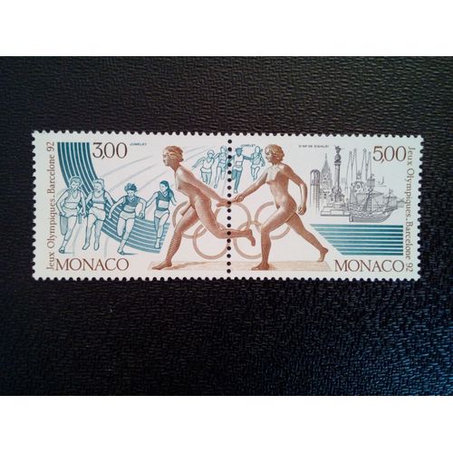 Timbre Monaco Yt 1771-1773 Course De Relais; Statue D'emma De Sigaldi 1991 ( 71012 )