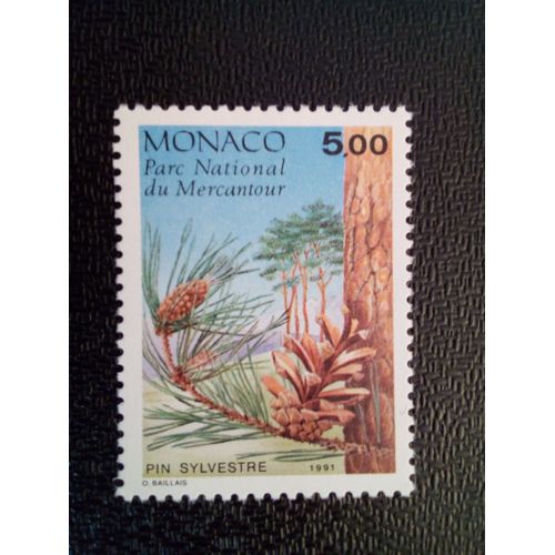Timbre Monaco Yt 1802 Pin Sylvestre 1991 ( 71012 )