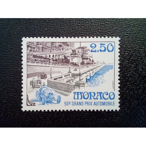 Timbre Monaco Yt 1814 50ème Course De Formule 1 Pour Le Grand Prix De Monaco 1992 ( 71012 )