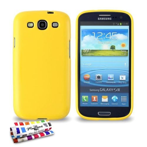 Coque Samsung Galaxy S3 - Glossy Hybrid Jaune Silicone Souple (Tpu)