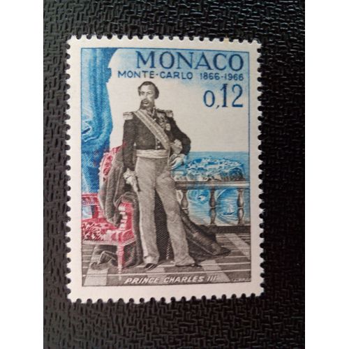 Timbre Monaco Yt 690 Prince Charles Iii, Fondateur De Monte Carlo 1966 ( 071012 )
