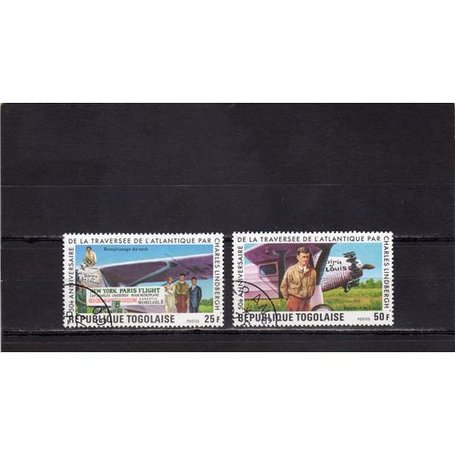 Timbres-Poste Du Togo (50ème Anniversaire De La Traversée De LAtlantique-Nord Par Charles Lindbergh)