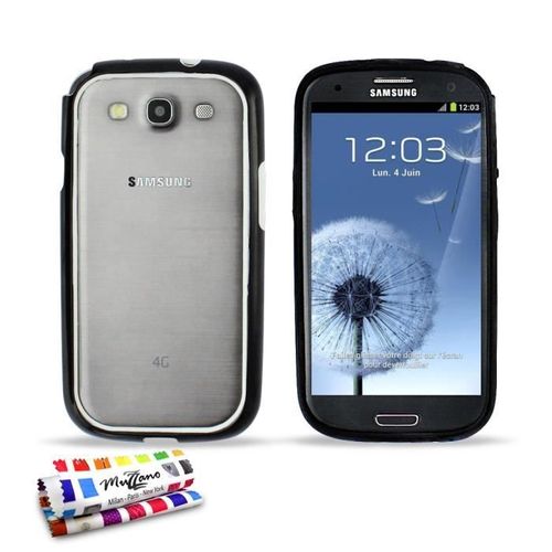 Bumper Samsung Galaxy S3 Noir Hybrid Silicone Rigide (Tpu)