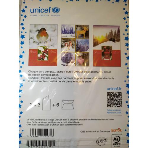 Set 8 cartes de voeux Unicef ours et montagne (NL)