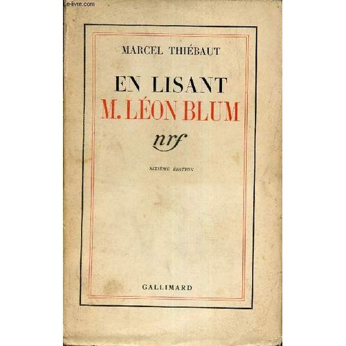 En Lisant M.Léon Blum.