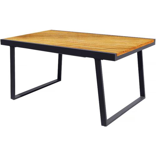 Table Extensible En Aluminium Et Bois " Iris" - 160/240 X 91 X 74 Cm - Marron