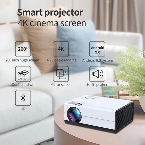 Mini Vidéoprojecteur LED 2200 Lumens Full HD Support 1080P YONIS