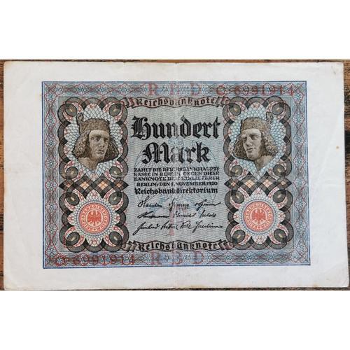 Billet Allemagne 100 Mark 1 - 10 - 1920 / Reichsbanknote