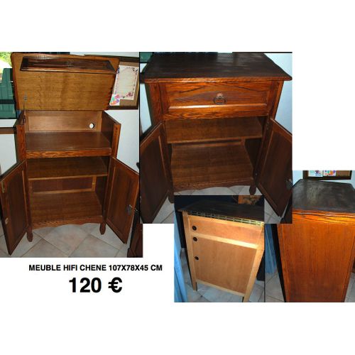 Ancien Meuble En Bois Massif Type Hifi Pouvant Servir De Bar