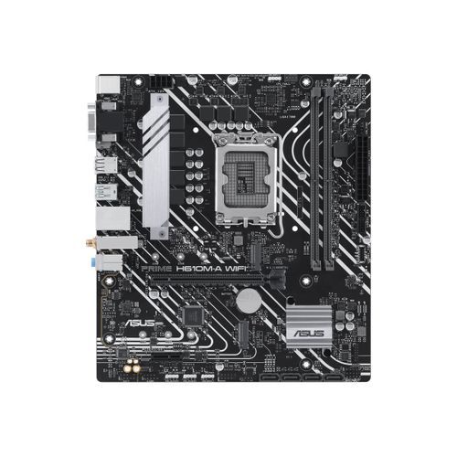 ASUS PRIME H610M-A WIFI - Carte-mère - micro ATX - Socket LGA1700 - H610 Chipset - USB 3.2 Gen 1, USB 3.2 Gen 2 - Gigabit LAN, Wi-Fi, Bluetooth - carte graphique embarquée (unité centrale...