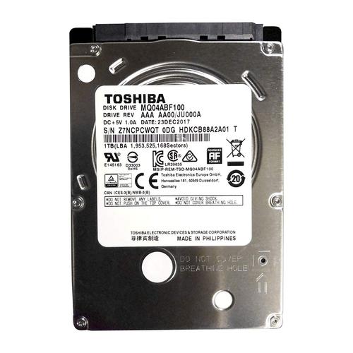 Mq04abf100 Toshiba 1 To/1000 Go 5400 TR/Min SATA 7 mm Disque Dur 6,3 cm 128 MB, 6 Gbit/S.