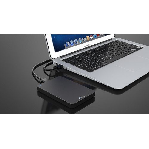 Sonnics 500 GO gris foncé Disque dur externe portable USB 3.0 Super rapide Vitesse de transfert pour une utilisation avec un PC W