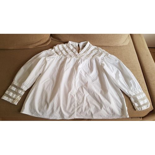 Chemisier/Top Blanc Sandro Taille 2 Neuf