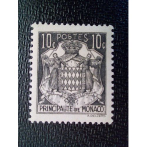 Timbre Monaco Yt 249 Armoiries Nationales 1943 ( 101012 )