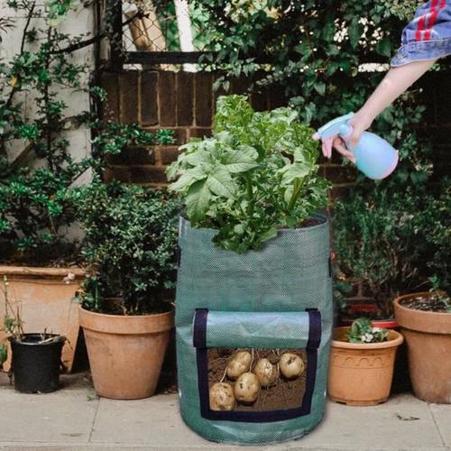 Usine élèvent le matériel de Pe d'accessoires de jardin lavables de planteur de pomme de terre de stockage facile de sac