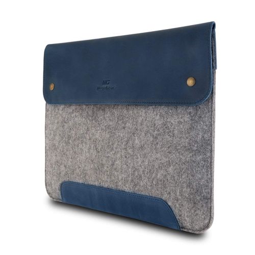 MegaGear Sac en Cuir Véritable et Polaire pour Macbook 13,3 Pouces - Marron