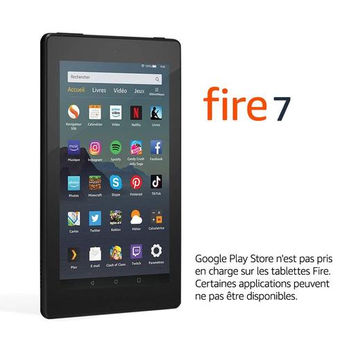 Tablette Fire 7, écran 7"", 32 Go (Noir) - sans offres spéciales