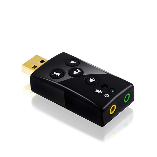 CSL - Carte son USB 7.1 externe | son 3D Surround dynamique | touches fonctionnelles comprises