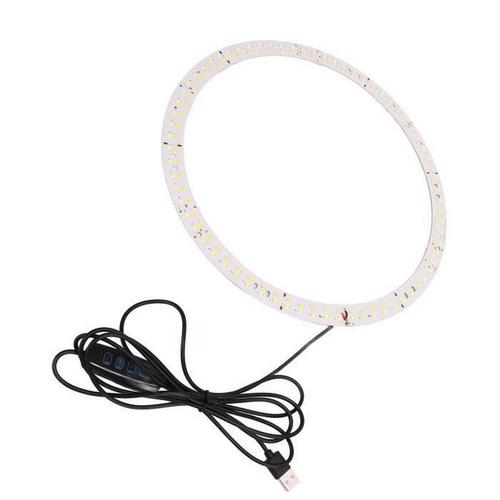 29Cm Cercle Led Lumière Mèche 3200K à 5600K Led Ampoule Conseil Usb Charge Réglable Luminosité Softbox Led Lampe