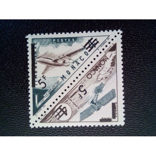 Timbre Monaco Yt 457 - 458 Surimpression Des Frais De Port 1956 ( 101012 )
