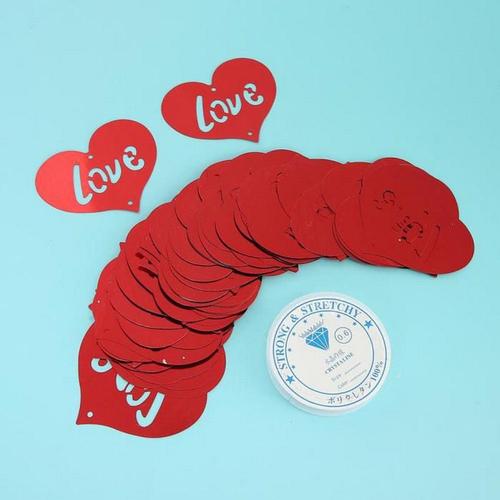 Confettis de mariage 100pcs confettis en plastique en forme de coeur rouge papier brouillon fête d'anniversaire de mariage