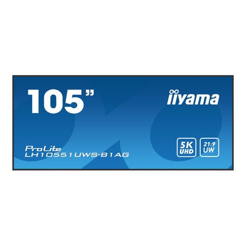 iiyama ProLite LH10551UWS-B1AG - Classe de diagonale 105" (104.7" visualisable) écran LCD rétro-éclairé par LED - signalisation numérique - 5K UHD (2160p) 5120 x 2160 - noir