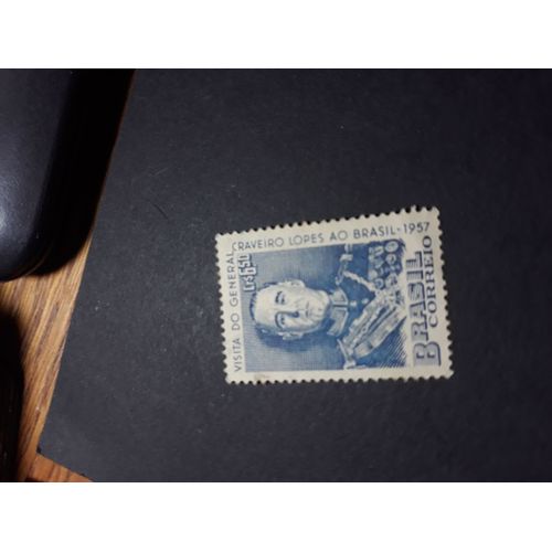 Timbre Bresil General Craveiro Lopes 1957 Tp9