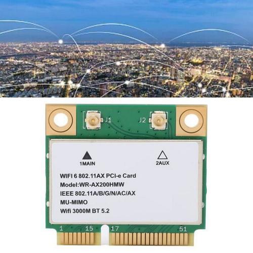 Carte réseau sans fil pour ordinateur portable 2.4G/5G Dual Band 2974M Wifi6 Mu Mimo Technology Mini Pci-E