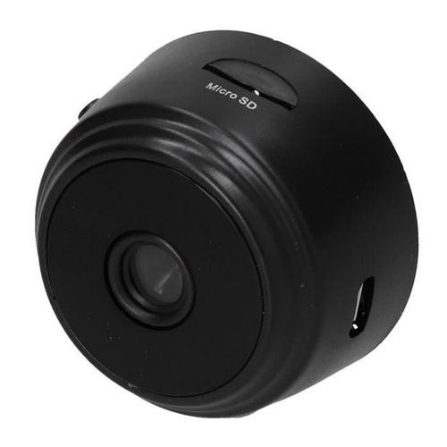 1080P Webcam HD 1080P sans fil Wifi caméra rechargeable à distance pour ordinateur portable TV Box (noir)