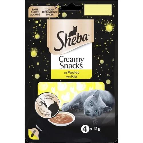 Sheba Friandises Au Poulet Creamy Snacks - Pour Chat - 4 X 12 G