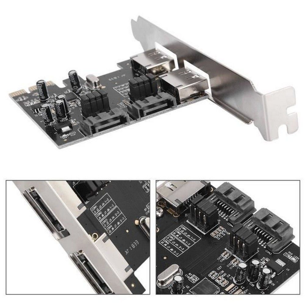 Sata/Esata Port Pci vers 4 ports Sata/Esata 3.0 Riser Card Asm1061 Sata 3.0 Pci vers Esata/Sata