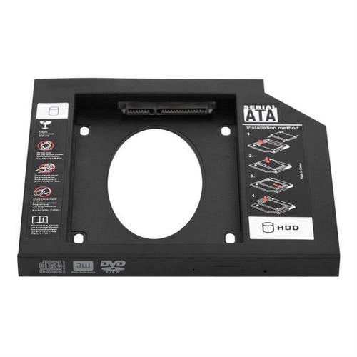 Caddy de disque dur 2.5 'Sata Hdd Ssd boîtier baie de disque dur adaptateur Dvd optique pour ordinateur portable 9.5Mm