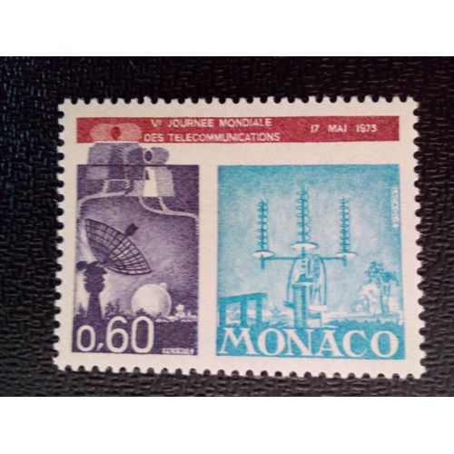 Timbre Monaco Yt 926 Equipement D'émission Et De Réception D'une Station Satellite 1973 ( 021012 )