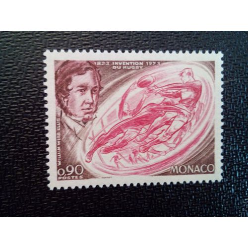 Timbre Monaco Yt 929 William Webb Ellis, Développeur De Rugby; Scène De Jeu 1973 ( 021012 )