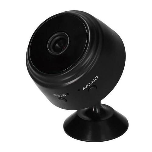 Caméra Web Webcam HD 1080P sans fil Wifi caméra rechargeable à distance pour ordinateur portable TV Box (noir)